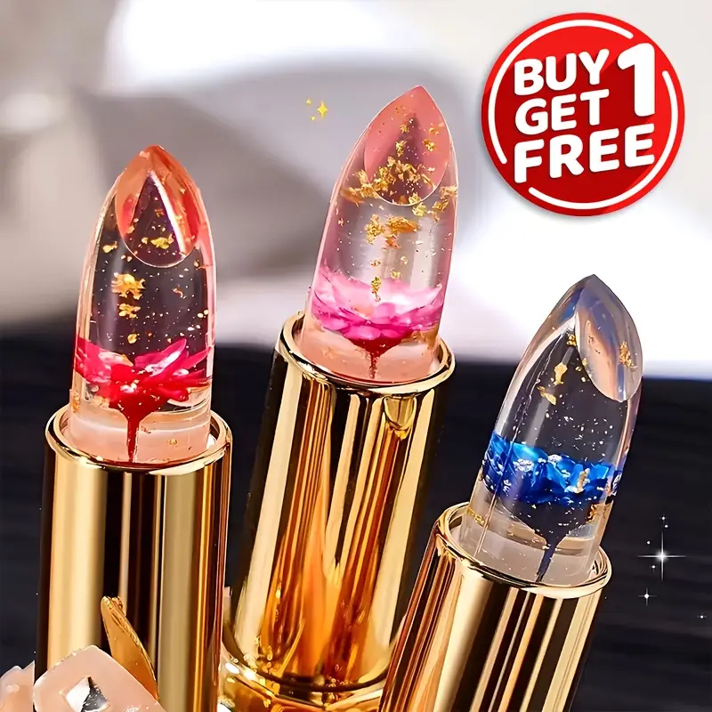 Flower Jelly Lipsticks – Color-Changing