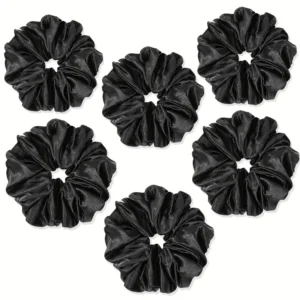 Hair Ties Silk Scrunchies (6 pack)